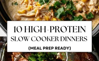 High protein slow cooker dinners for meal prep and healthy eating