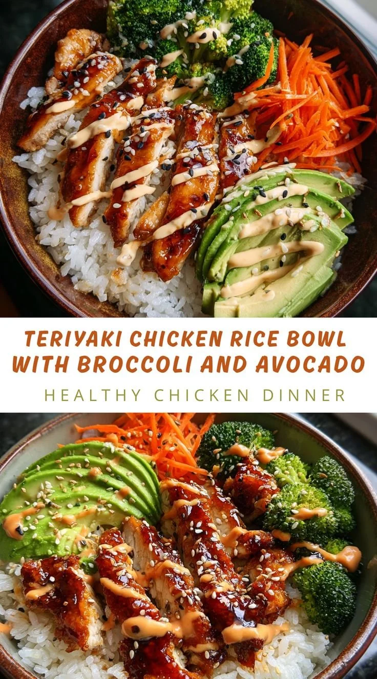 30-Minute Teriyaki Chicken Bowl served with rice and vegetables
