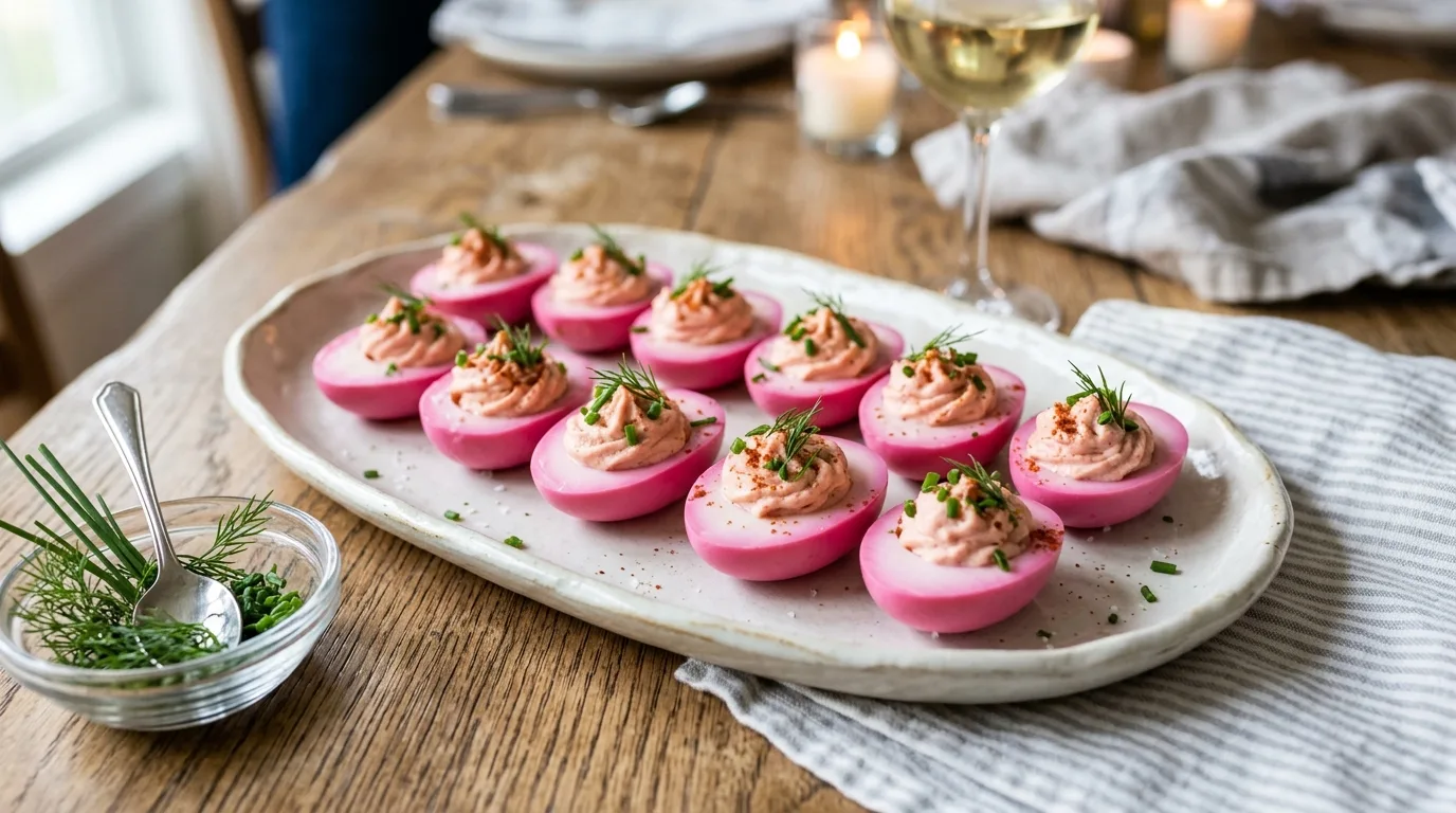 Perfectly Pink Deviled Eggs 2 Perfectly pink deviled eggs bd247333df