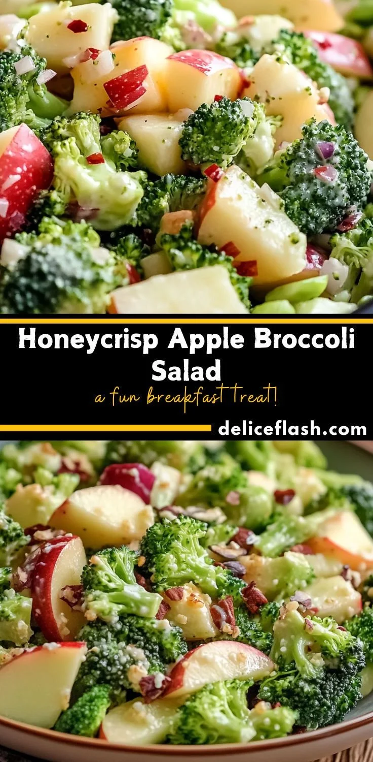 Delicious Apple Broccoli Salad with fresh apples and broccoli florets