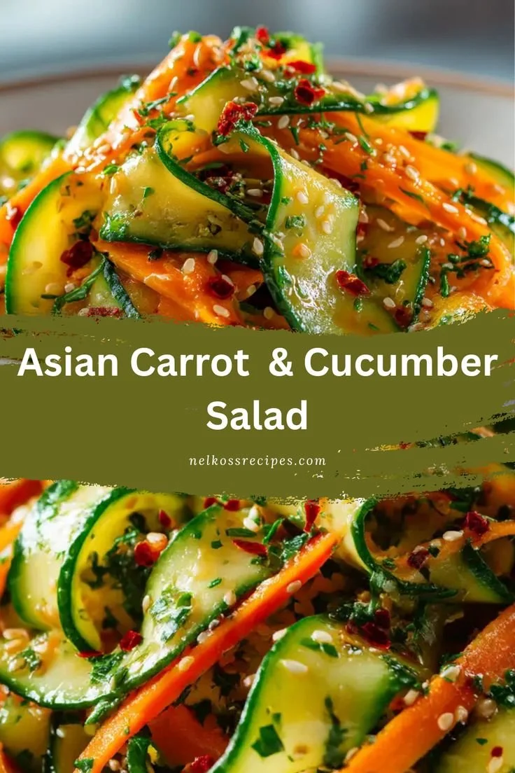 Bowl of colorful Asian carrot salad with sesame and herbs