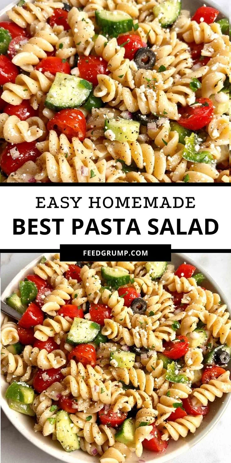 Best Pasta Salad 8 Delicious bowl of best pasta salad with vibrant vegetables and dressing