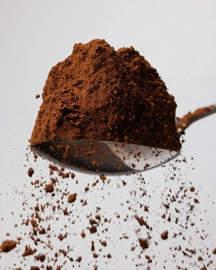 Cocoa powder in a bowl for baking and cooking purposes