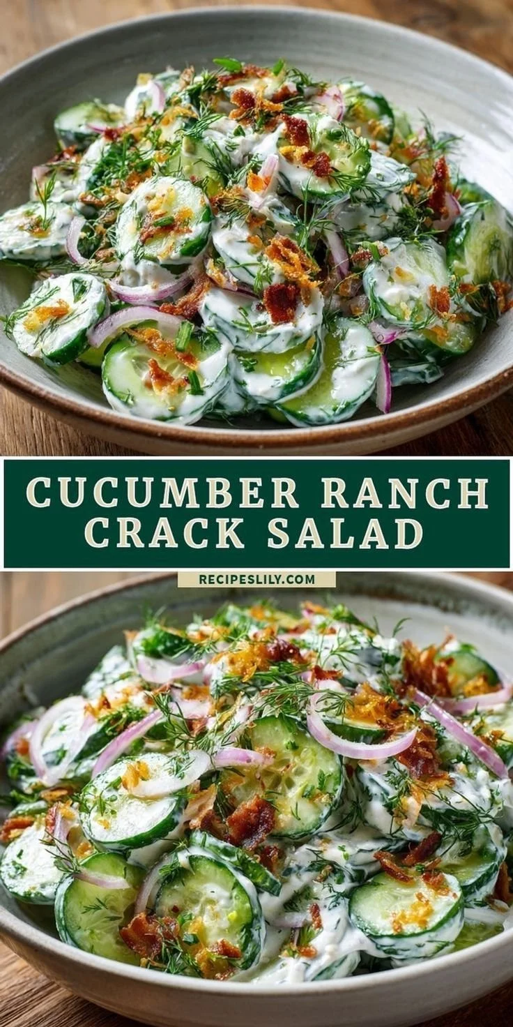 Cucumber Ranch Crack Salad 9 Delicious Cucumber Ranch Salad with fresh ingredients and ranch dressing