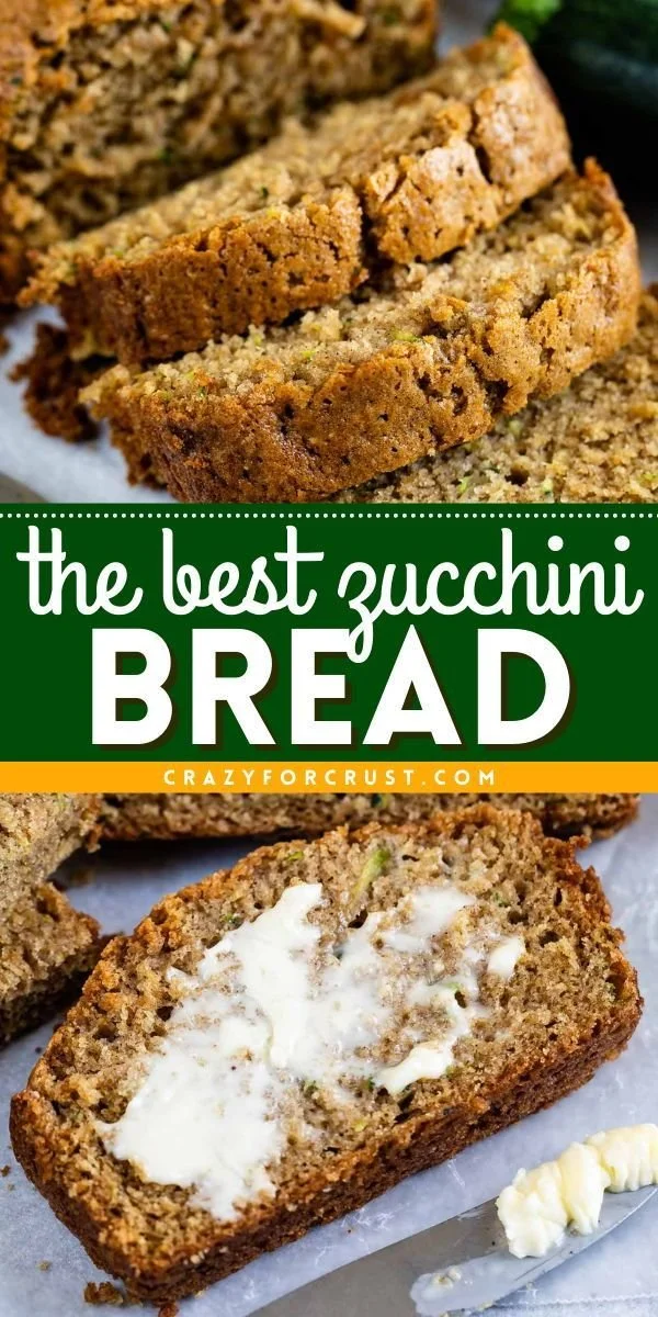 Delicious homemade zucchini bread fresh out of the oven