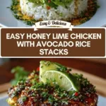 Deliciously grilled Honey Lime Chicken served with fresh herbs and lime wedges
