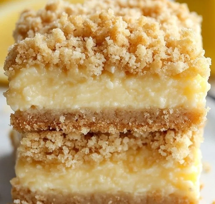 Delicious lemon crumb bars with a buttery topping and tangy lemon filling