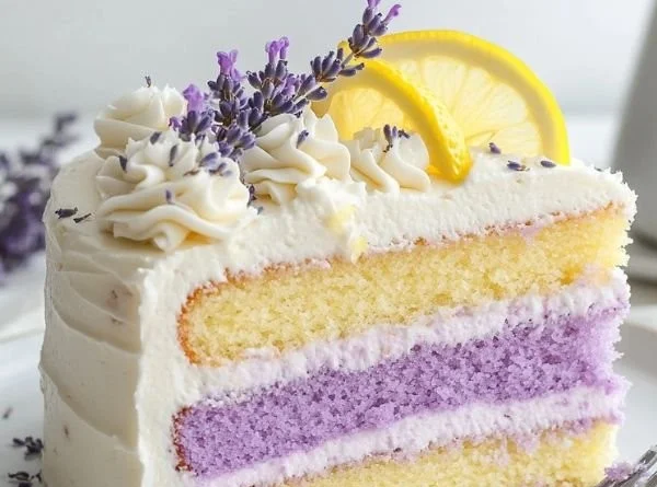 Lemon Lavender Cake featuring a zesty lemon flavor with hints of lavender