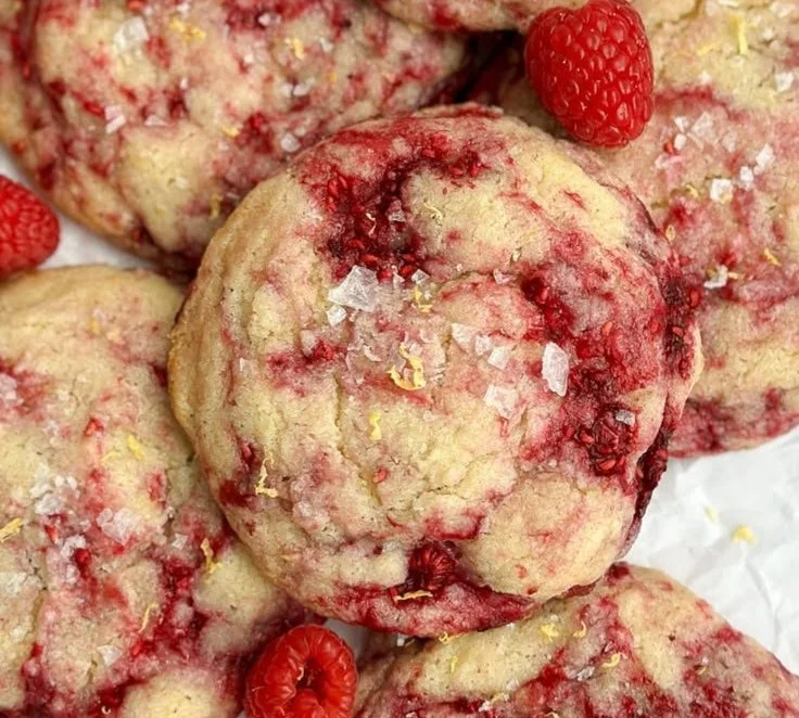 Delicious lemon raspberry cookies with vibrant colors and fresh ingredients