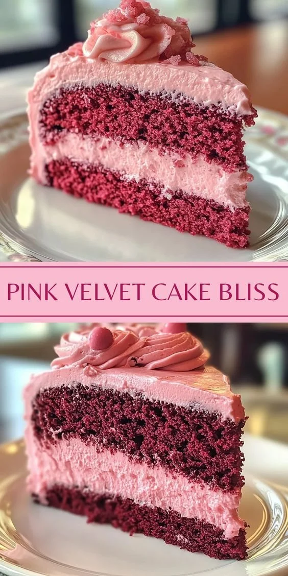 Mother's Day Pink Velvet Cake 7 Delicious homemade Pink Velvet Cake perfect for Mother's Day celebration.