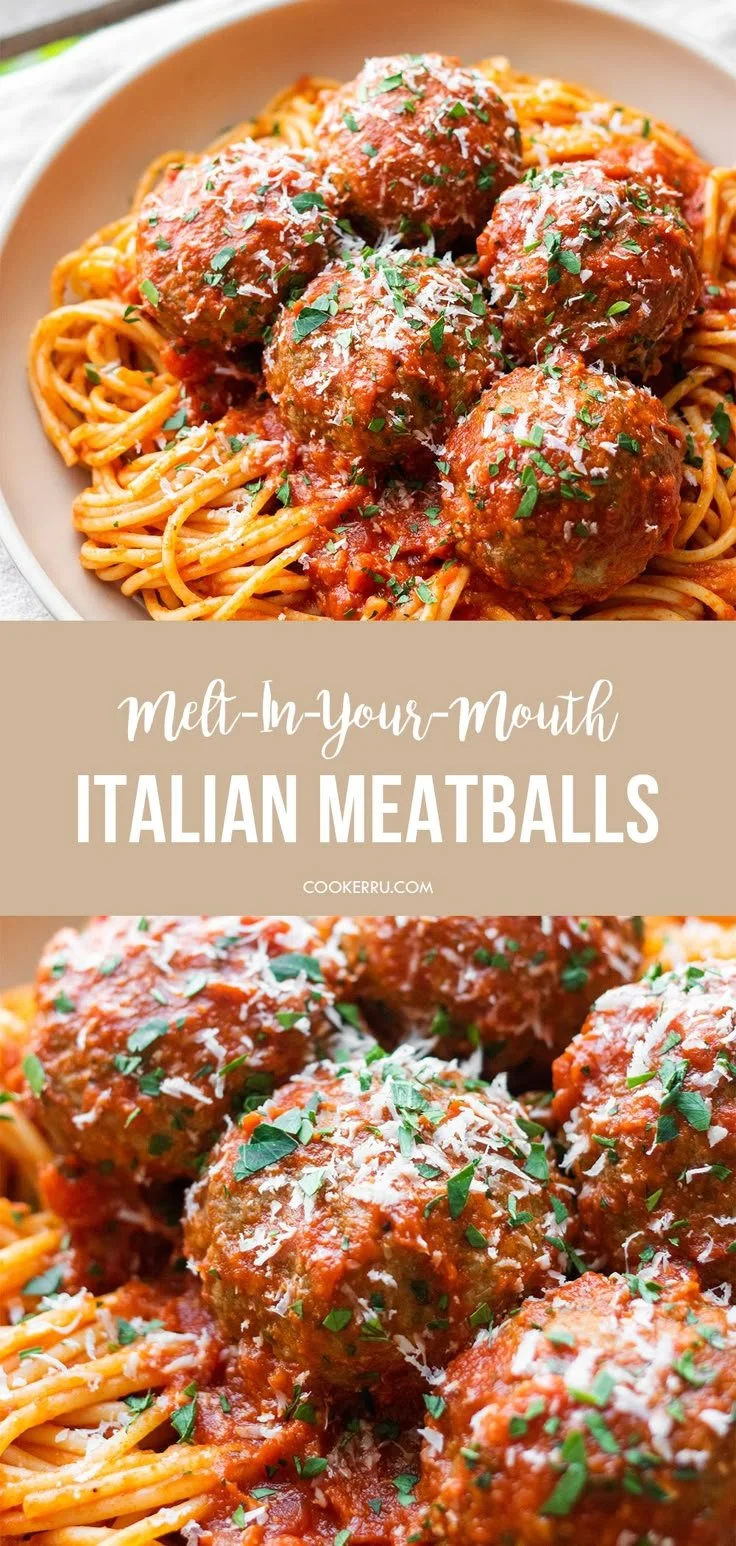 A delicious plate of oven-baked Italian meatballs with marinara sauce.