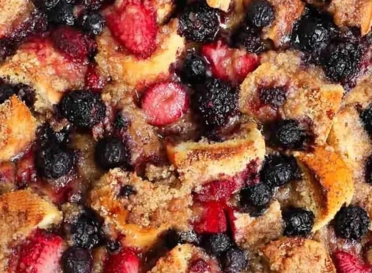 Overnight French Toast Casserole 3 Delicious Overnight French Toast Casserole served in a baking dish