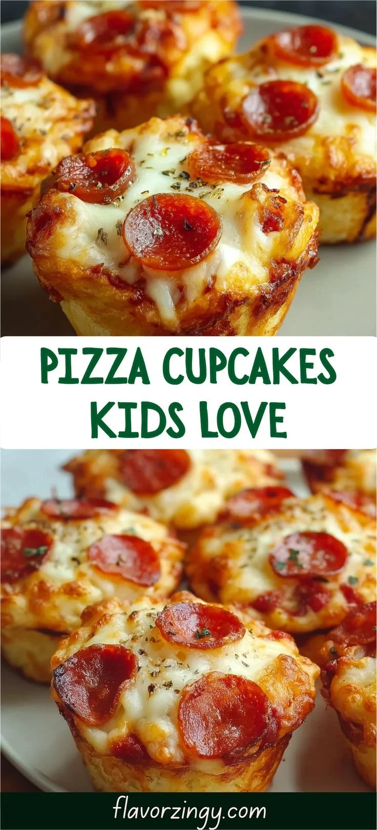 Delicious Pizza Cupcake snacks displayed on a plate, ready to be enjoyed.