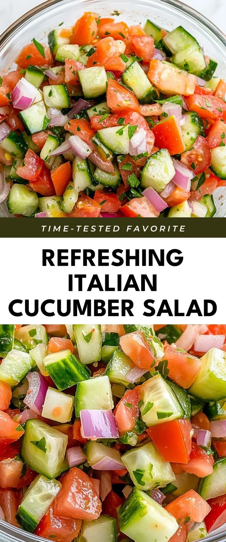 Refreshing Italian Cucumber Salad 4 Refreshing Italian cucumber salad with herbs and olive oil