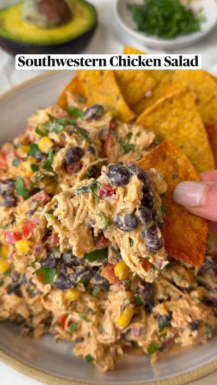 Delicious Southwestern chicken salad with fresh ingredients and vibrant flavors