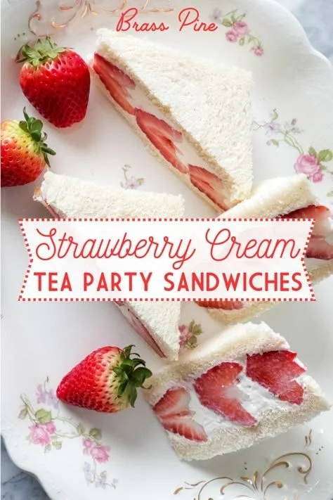 Delicious strawberry cream sandwiches with fresh strawberries and creamy filling