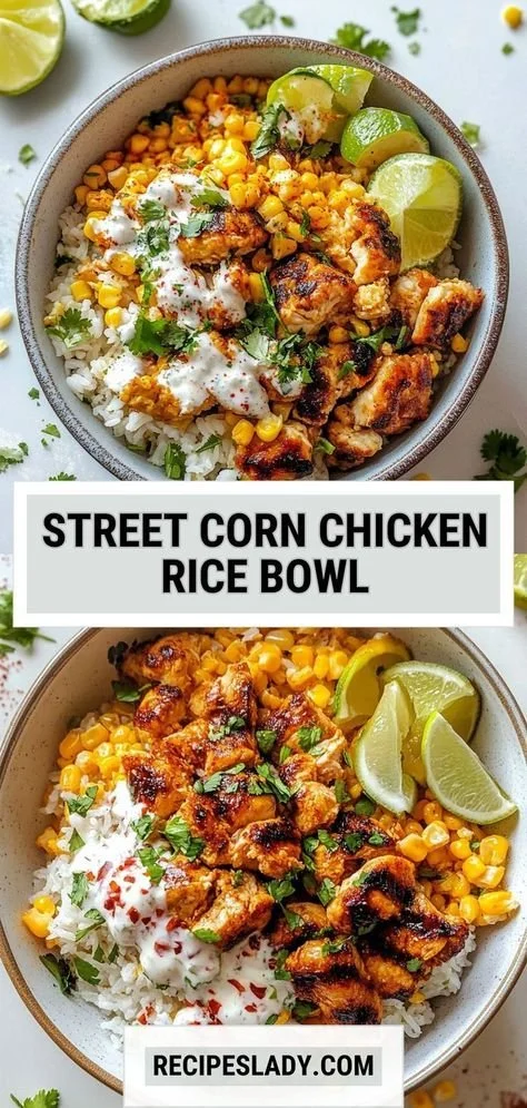 Street Corn Chicken Rice Bowl 9 Delicious Street Corn Chicken Rice Bowl with grilled chicken and corn toppings